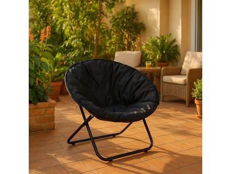 Lemon Planet Bastenska stolica 80x80x76cm crna LP-718000C