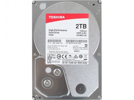 TOSHIBA 2TB 3.5'' SATA III 64MB 7.200rpm HDWD120UZSVA P300 series bulk