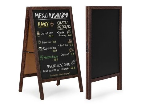 ModernHome Reklamni A-stalak 83×50 cm, dvostrana tabla za pisanje kredom