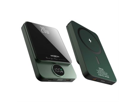 MOXOM MX-PB110 LED PD20W 5000mAh MagSafe Power Bank zeleni