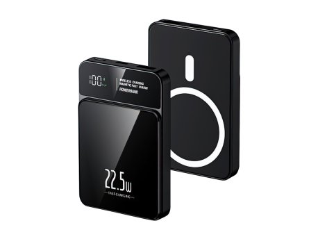 MS MOBILE Power Bank MagSafe M50 15W PD 20W+22.5W Fast 5000mAh crni