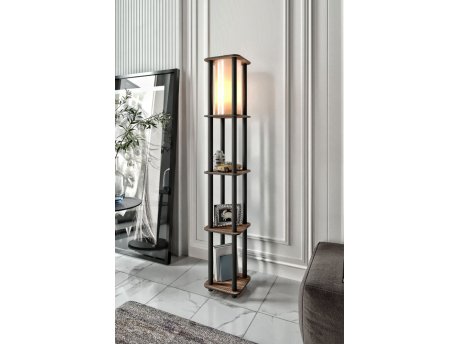 OPVIQ Podna lampa Estantes Square Walnut OUTLET
