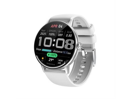 MS MOBILE DTM 5 Smart Watch srebrni (silikonska narukvica)