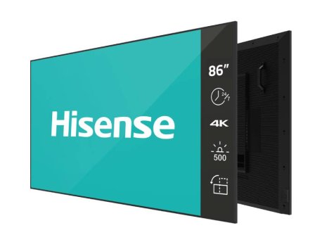 Hisense 86'' 86DM66D 4K UHD 500 nita Digital Signage Display - 24/7 Operation