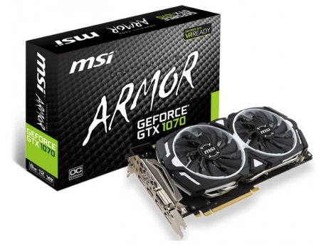 MSI NVidia GeForce GTX 1070 8GB 256bit GTX 1070 ARMOR 8G OC
