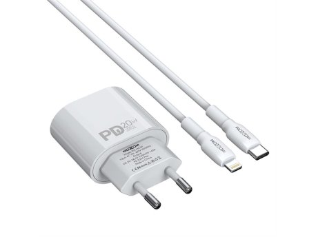 MOXOM MX-HC151 20W Type-C na Lightning punjač beli