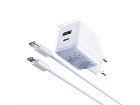 MOXOM MX-HC206 18W Fast PD 20W Type C na Type C punjač plavi