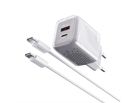 MOXOM MX-HC206 18W Fast PD 20W Type C na Type C punjač sivi