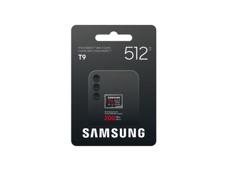SAMSUNG MicroSD 512GB, T9, UHS-I U3 V30 A2, za 4K i FHD snimanje (MB-MH512T/WW)