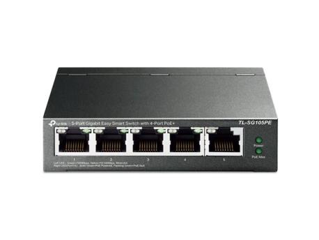 TP LINK LAN Switch TL-SG105PE 5port 10/100/1000Mbps/4PoE/Metal