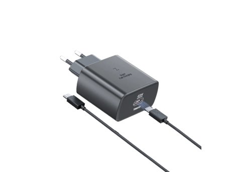 TRANYOO T-SA7C kućni punjač 45W PD sa Type C na Type C kablom 60W, crni