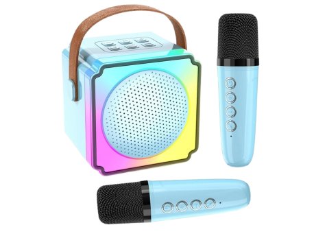 N/A Karaoke Bluetooth zvučnik sa 2 mikrofona P8, plavi
