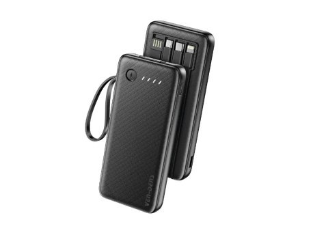 N/A Ven Dens Power Bank 10000mAh sa kablom, crni