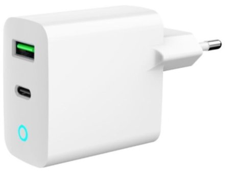 GEMBIRD GEMBIRD TA-UC-PDQC20L-W-01 Gembird punjac 20W, 2-port (USB-A+USB-C) LED, white