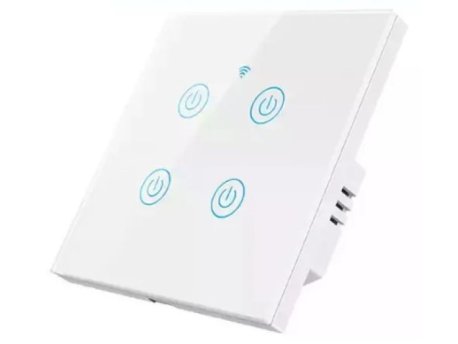 GEMBIRD GEMBIRD ZIGBEE-SMART-4 GANG-RSH-SP004-EU Gembird 4 Smart bezicna prekidaca,APP glasovna kontrola Glass Touch