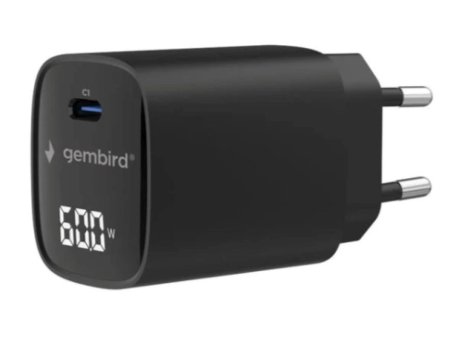 GEMBIRD GEMBIRD TA-UC-1C-PD60LCD-01-BK Gembird USB punjac 60W USB Type-C fast charger, LCD, black