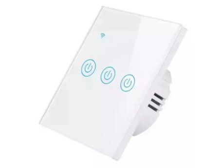 GEMBIRD GEMBIRD ZIGBEE-SMART-3 GANG-RSH-SP003-EU Gembird 3 Smart bezicna prekidaca,APP glasovna kontrola Glass Touch