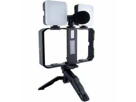 3G Mini tripod AY-49X-2 sa LED svetlima i mikrofonom crni