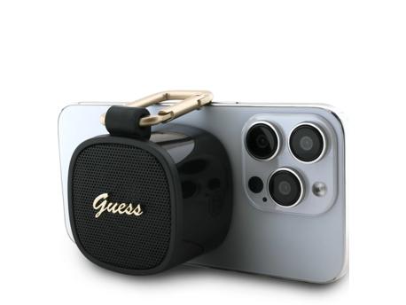 Guess Bluetooth zvucnik Magsafe Script Logo crni sa kukom (GUWSB4HGSPLK)