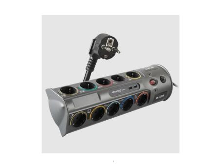 S-LINK Kabl surge PRZ01 10xšuko/2xUSB/3m