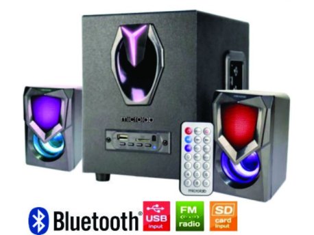 MICROLAB MICROLAB Microlab G101BT Aktivni zvucnici 2.1 11W (5W,2x3W) 3,5mm, SD, USB, FM, Bluetooth, daljinski, LED