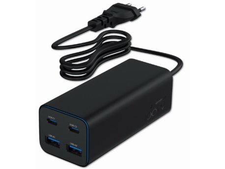 GEMBIRD TA-UC-2A2C-PD100-01-BK 4-port 100W GaN USB PowerDelivery brzi punjač, black