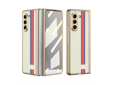 MS MOBILE ELEGANT RED LINE Futrola za Samsung F946B Galaxy Z Fold 5 5G zlatna (GKK case)