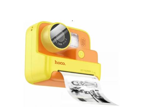 Hoco Dečija kamera sa štampačem, 2 inča IPS LCD, 720p, microSD – DV200 Yellow