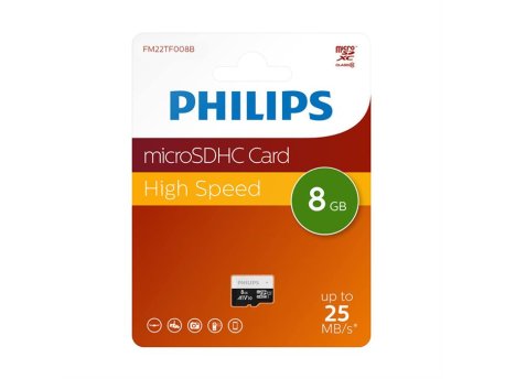 PHILIPS Micro SD 8GB V10 ULTRA SPEED (FM22TF008B/93) Memorijska kartica