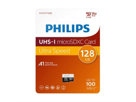PHILIPS Micro SD 128GB V30 ULTRA SPEED (FM32TF128B/93) Memorijska kartica