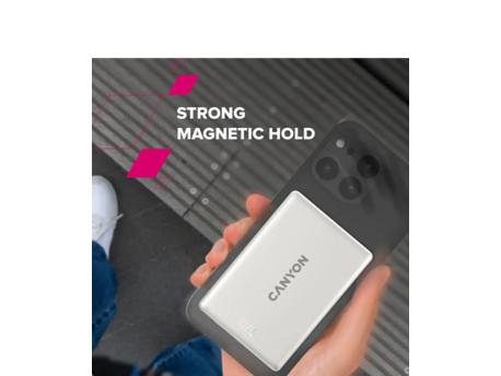 CANYON Magnetic power bank OnPower 511 PD20W 10000mAh Aluminium Star Grey