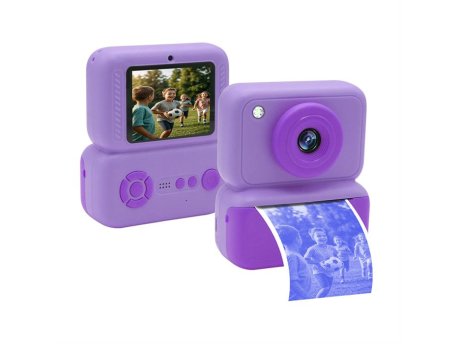 MS MOBILE Q10 Mini kamera printer ljubičasta + papir za štampanje fotografija