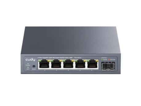CUDY GS105ES1 V1.0 Switch Flash/ROM: 8 MB (64 Mbit) 1.25G SFP Gigabit RJ45