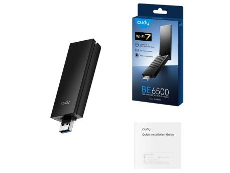 CUDY WU6500,BE6500 Wi-Fi 7 USB 3.0 adapter sa visokim pojačanjem, V1.0, 2.8 Gbps+2.8 Gbps+688 Mbps