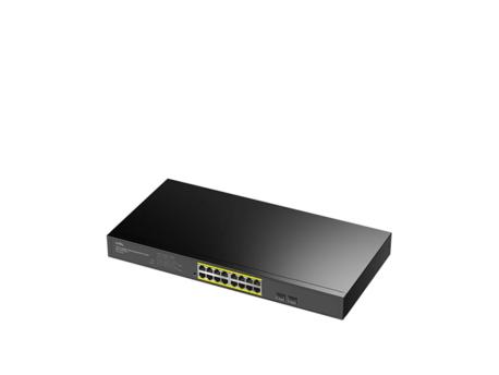 CUDY GS1016EPS2 V1.0 Switch 16× GbE with 802.3at/af Mode A PoE 2× 1.25G SFP 200W Power Supply