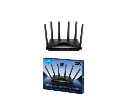 CUDY Wireless Mesh Router WR6500/BE6500 WiFi 7/2.4+5Ghz Wi-Fi 1W/5LAN Gbit/6xEXT