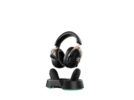 MCHOSE Bežične gaming slušalice V9 Turbo 60mm/Tri-mode/2000mAh/Black gold + Charging Dock RGB