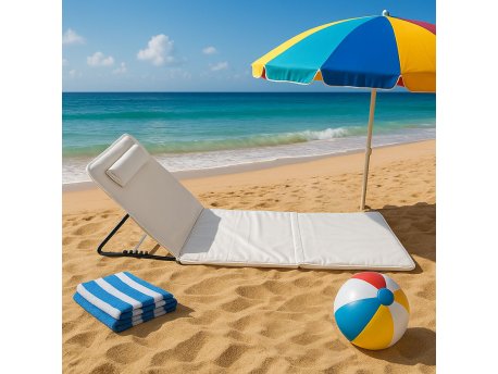 Lemon Planet Ležaljka sklopiva za plažu 140x39cm Bež LP-722000B