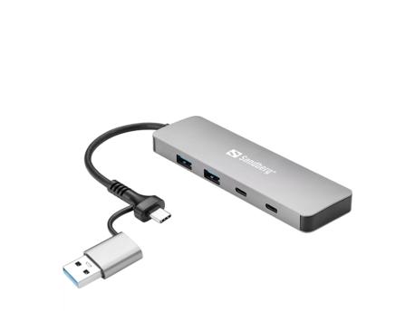Sandberg 136-64 USB-C/A to 2xUSB-A+2xUSB-C Hub