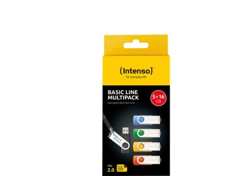 INTENSO USB Flash 16GB Basic Line USB2.0 3503575 pakovanje 5kom.