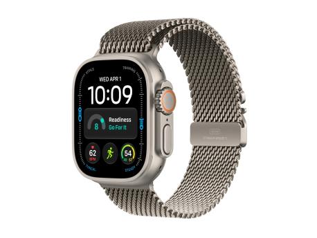 APPLE Watch Ultra 4 GPS + Cellular 49mm Natural Titanium Case with Natural Titanium Milanese Loop – S (MJA84SE/A)