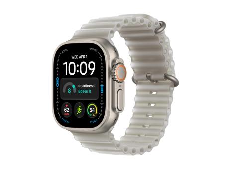 APPLE Watch Ultra 4 GPS + Cellular 49mm Natural Titanium Case with Translucent Grey Ocean Band (MJAD4SE/A)