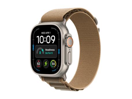 APPLE Watch Ultra 4 GPS + Cellular 49mm Natural Titanium Case with Desert Alpine Loop - L (MJAG4SE/A)