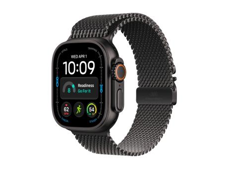 APPLE Watch Ultra 4 GPS + Cellular 49mm Black Titanium Case with Black Titanium Milanese Loop - L (MJAX4SE/A)