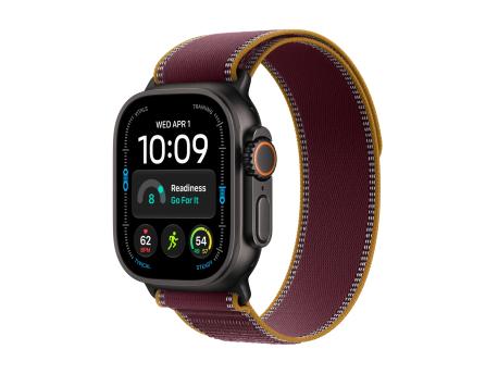 APPLE Watch Ultra 4 GPS + Cellular 49mm Black Titanium Case with Burgundy Trail Loop - M/L (MJC44SE/A)