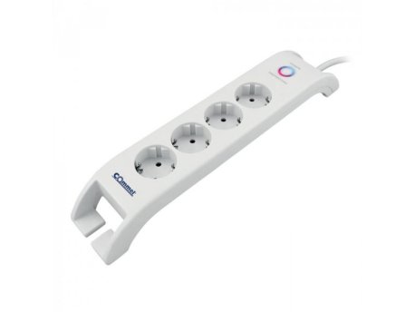 COMMEL Uticnica 4-Struka + 2xUSB, Prenaponska zaštita, 2m Bela HO5VV-F 3G1.5 C380-108 OUTLET