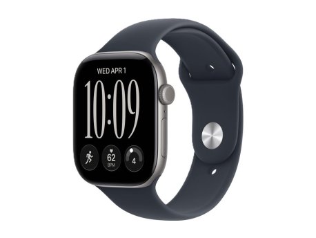 APPLE Watch Series 12 GPS 42mm Space Grey Aluminium Case with Navy Blue Sport Band - M/L (MJE94WF/A)