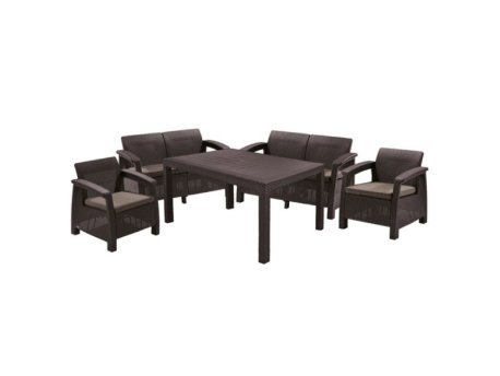 CURVER Baštenska garnitura Corfu Fiesta braon CU 258945 OUTLET