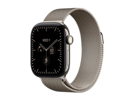 APPLE Watch Series 12 GPS + Cellular 42mm Natural Titanium Case with Natural Milanese Loop (MJGH4WF/A)