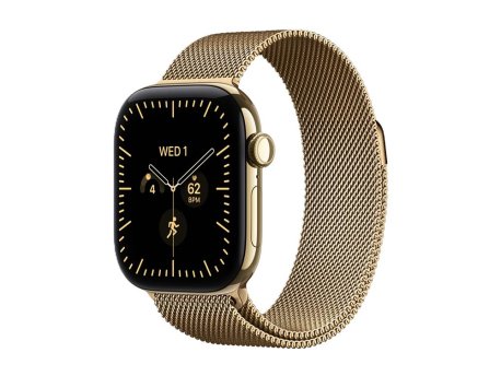 APPLE Watch Series 12 GPS + Cellular 42mm Radiant Gold Titanium Case with Radiant Gold Milanese Loop (MJGL4WF/A)